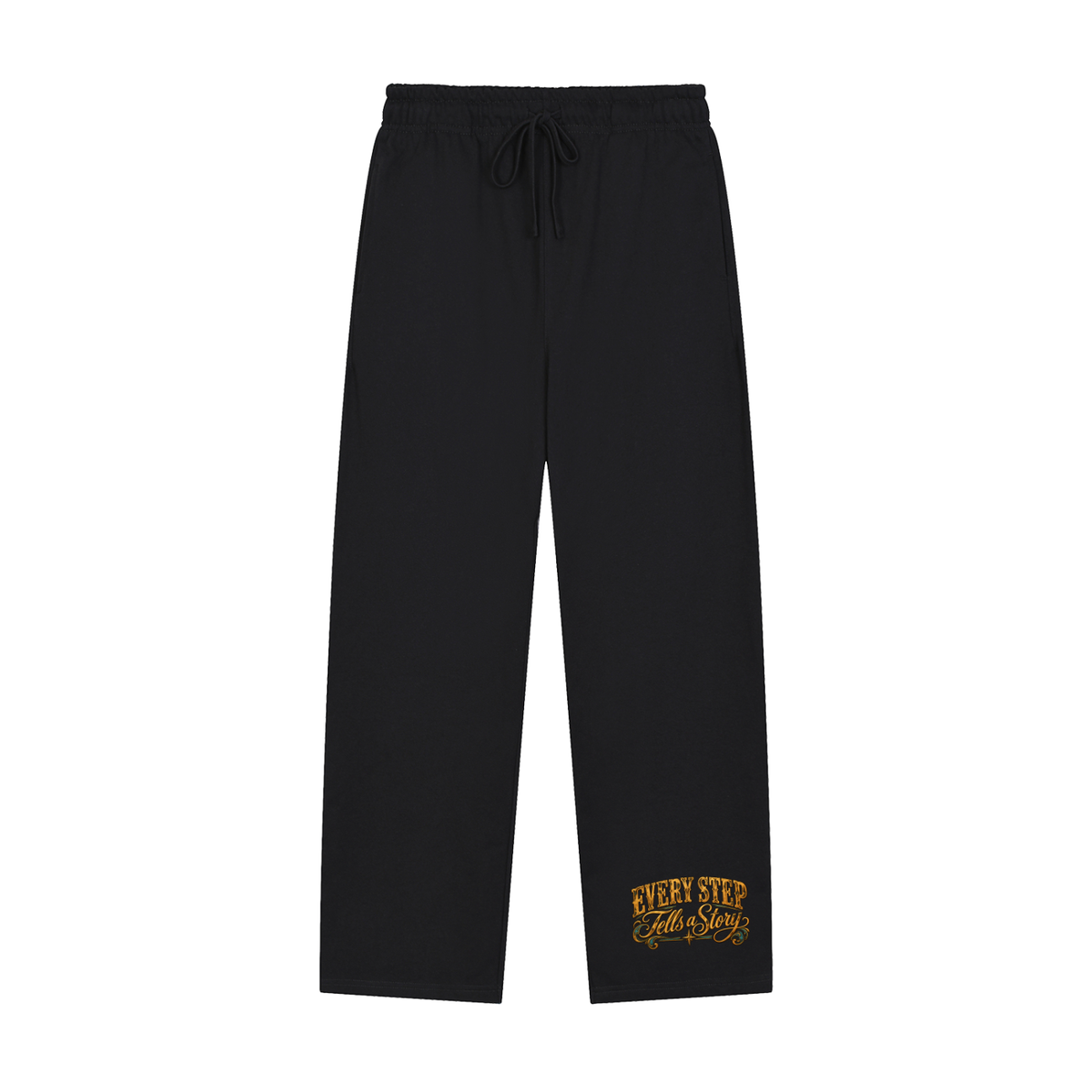 Every Step Tells a Story (Solid Color Straight-Leg Sweatpants)
