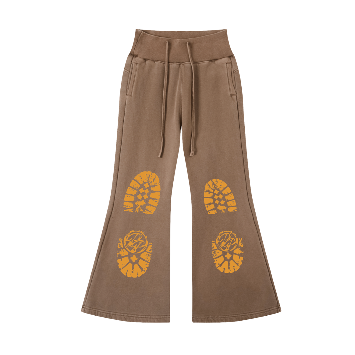 Follow the Boots (Vintage Washed Flared Fleece Pants)