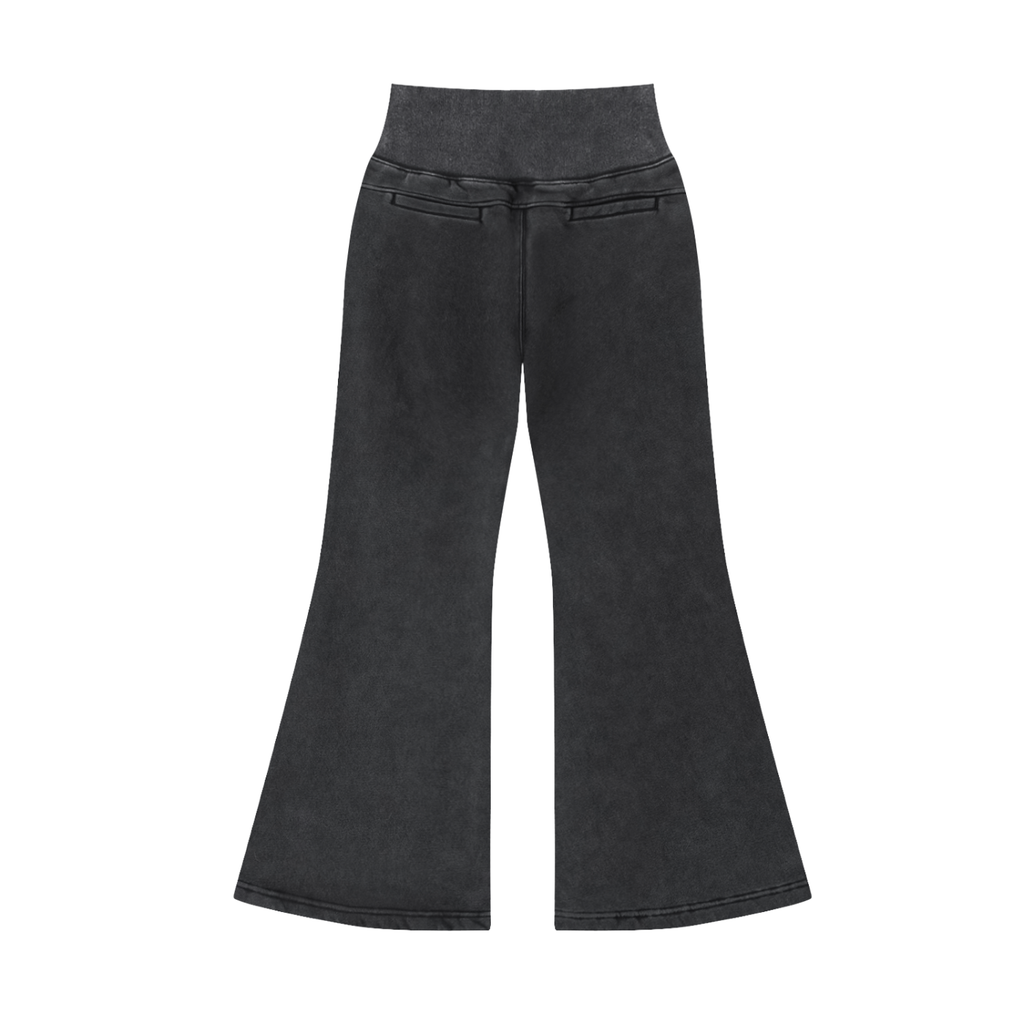 Follow the Boots (Vintage Washed Flared Fleece Pants)