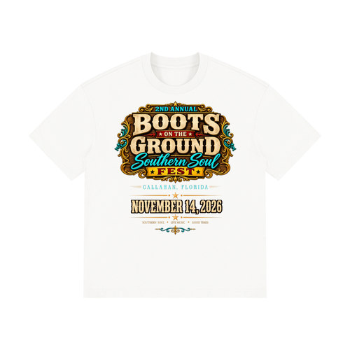 Boots on the Ground Official Tee (Unisex Drop Shoulder Cotton T-Shirt)