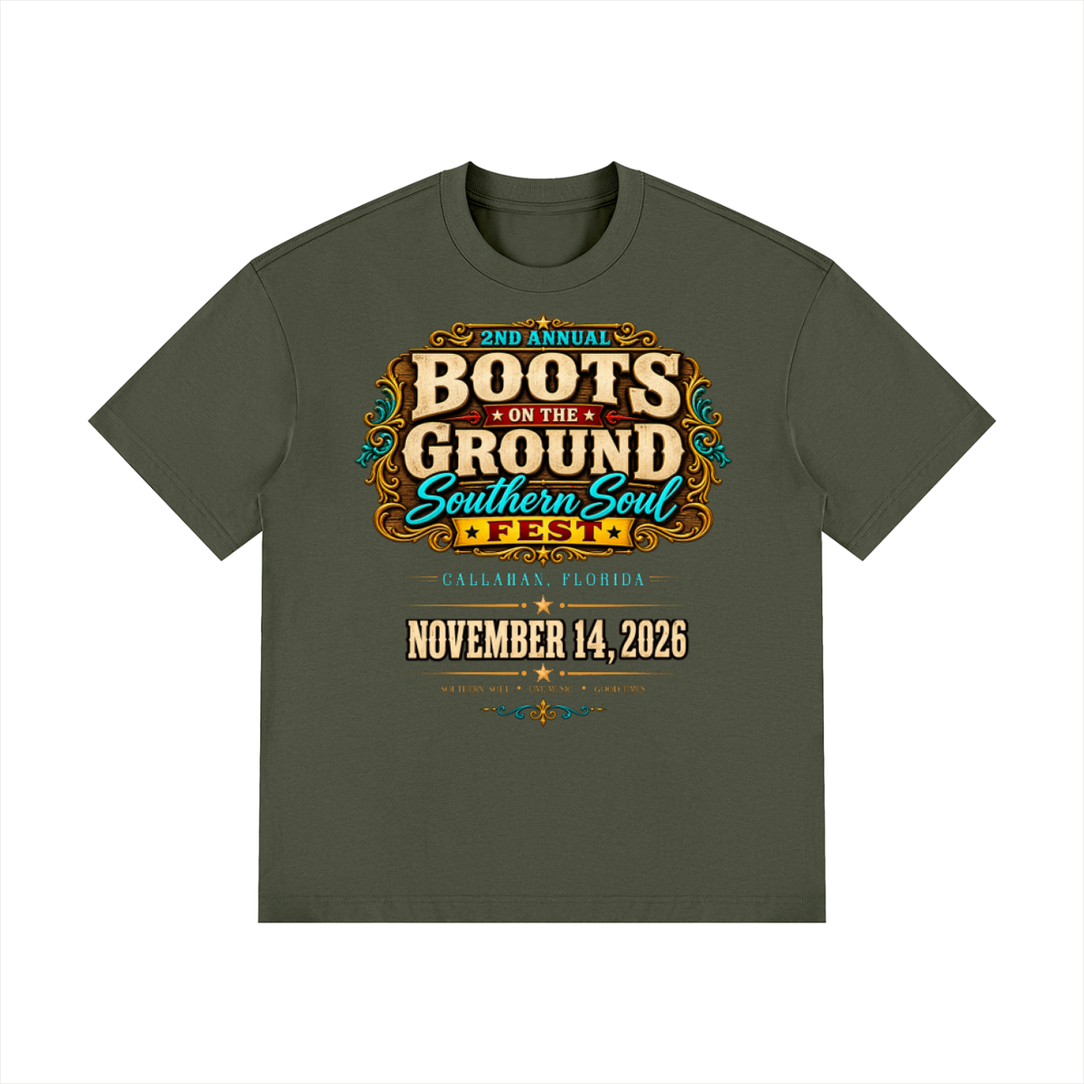 Boots on the Ground Official Tee (Unisex Drop Shoulder Cotton T-Shirt)